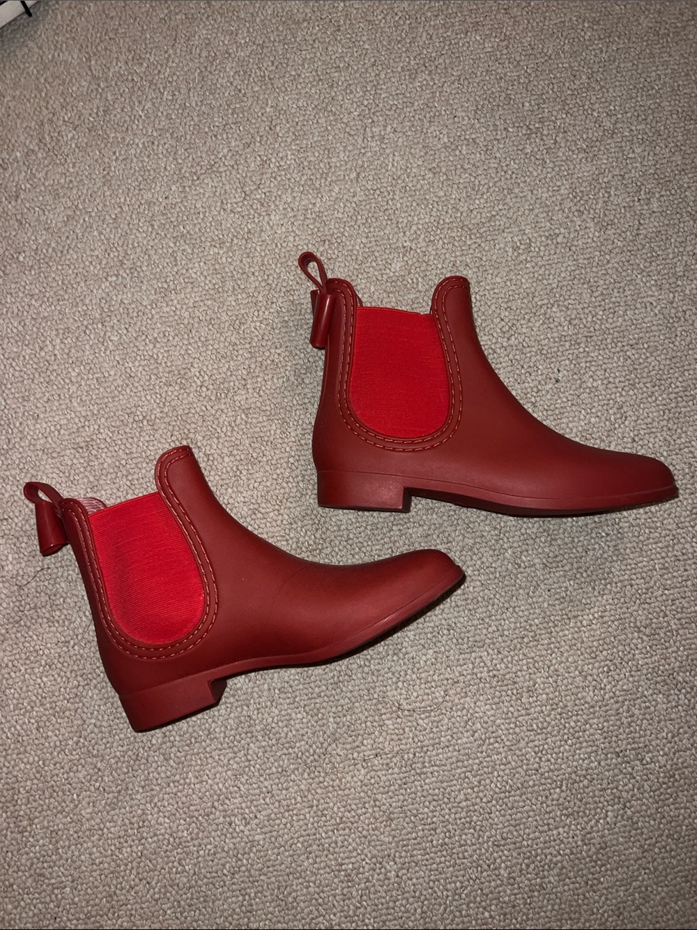 Red Chelsea Rain Boots